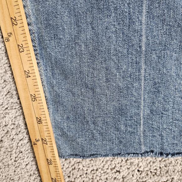 Everlane Jeans Womens 34 Blue The Way High Jean Straight Leg Denim Distressed - Picture 11 of 13